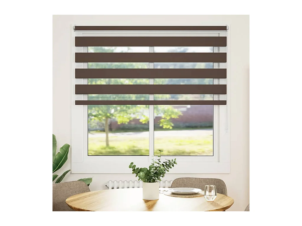 Store enrouleur tamisant 140 x 175 cm marron