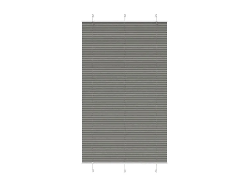 Tenda plissettata antracite 120x200 cm larghezza tessuto 119,4 cm