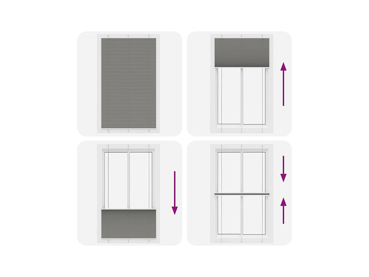 Tenda plissettata antracite 120x200 cm larghezza tessuto 119,4 cm