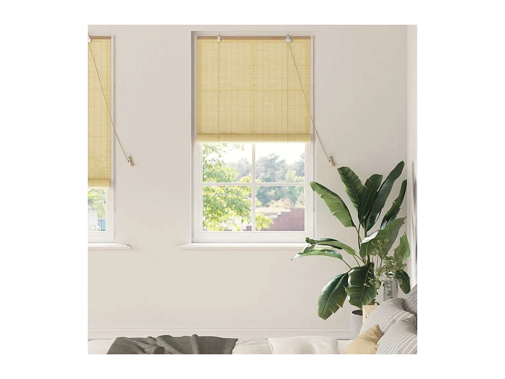 Stores et Occultants Naturel 90 x 220 cm Bambou