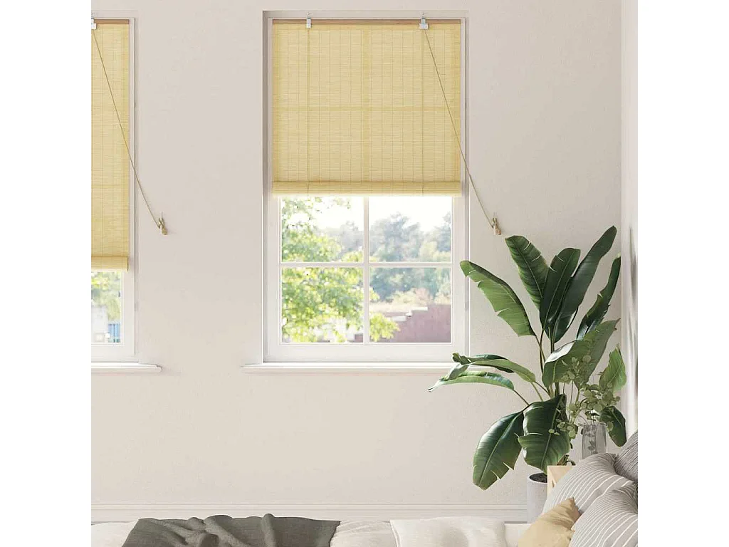 Stores et Occultants Naturel 90 x 220 cm Bambou