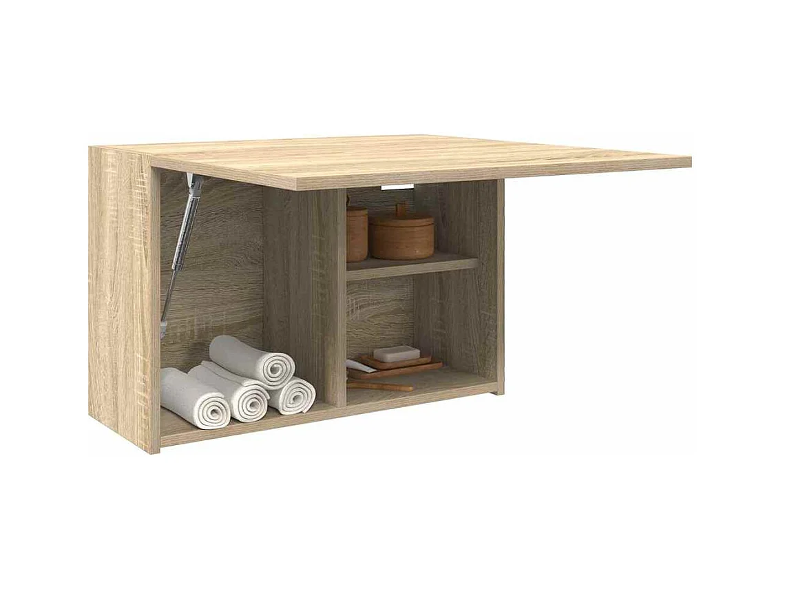 Armoire murale de bain chêne sonoma 60x25x40 cm bois ingénierie