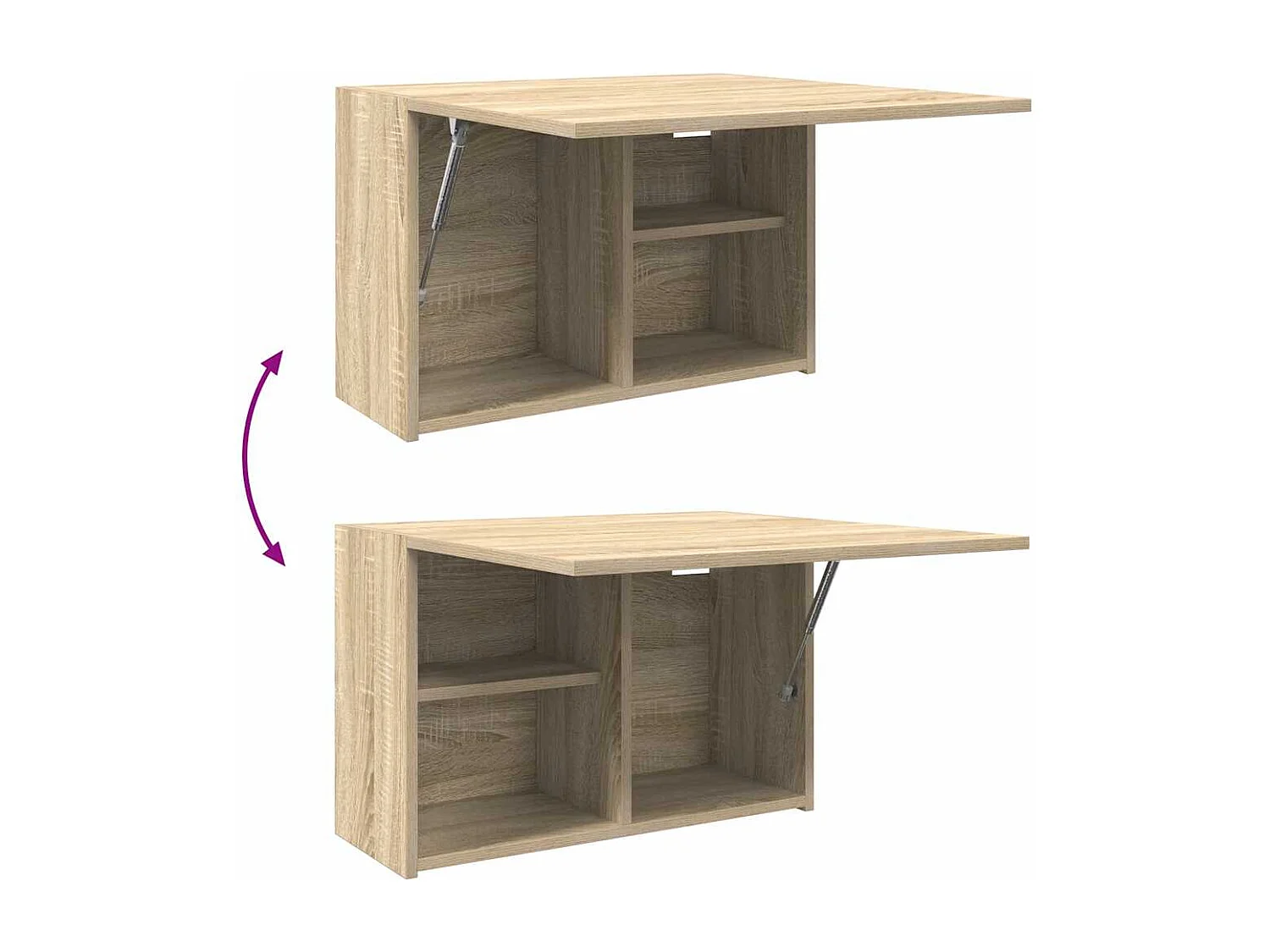 Armoire murale de bain chêne sonoma 60x25x40 cm bois ingénierie