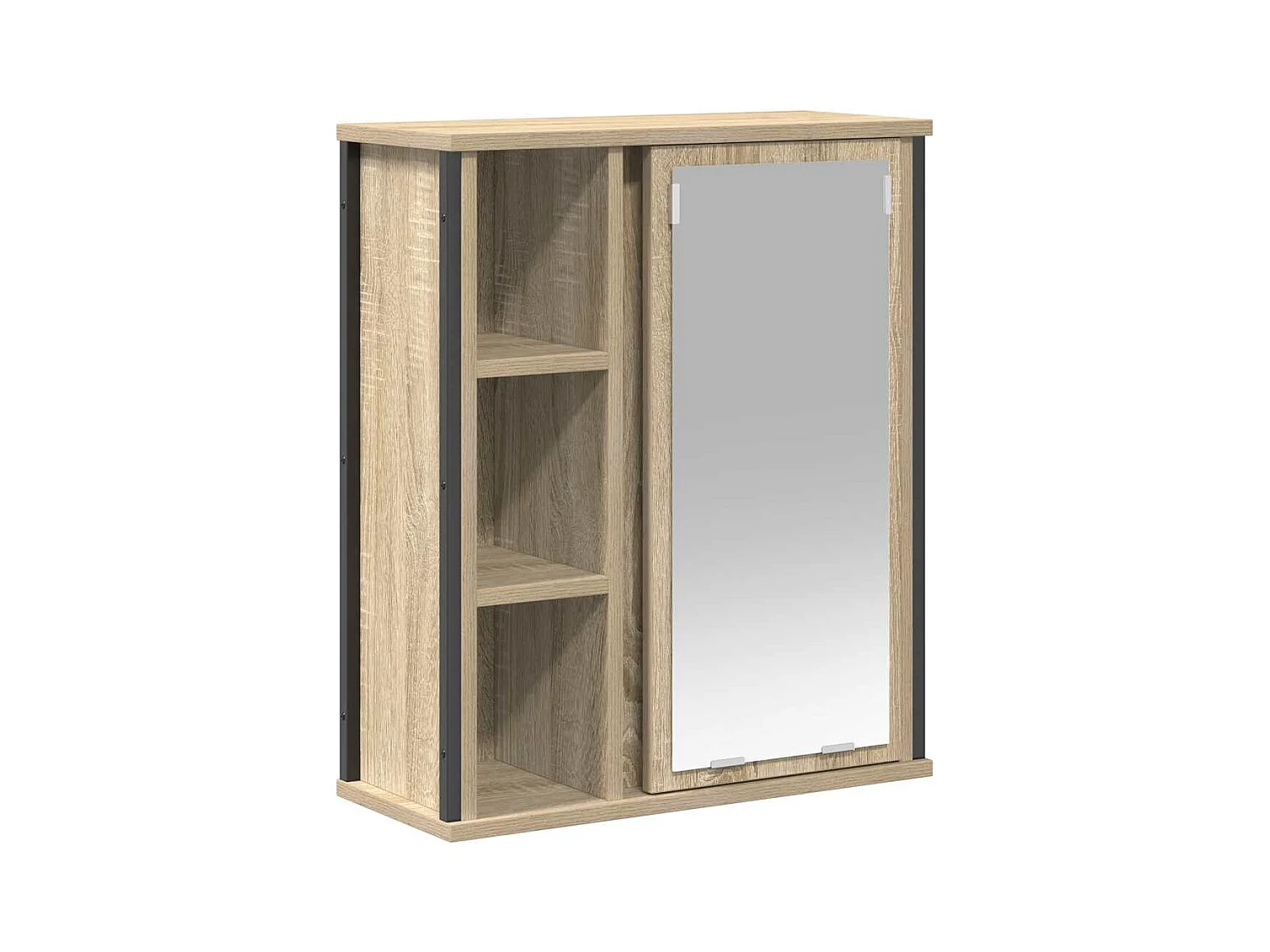 Sonoma eiken spiegel badkamer wandmeubel 50x21x60 cm