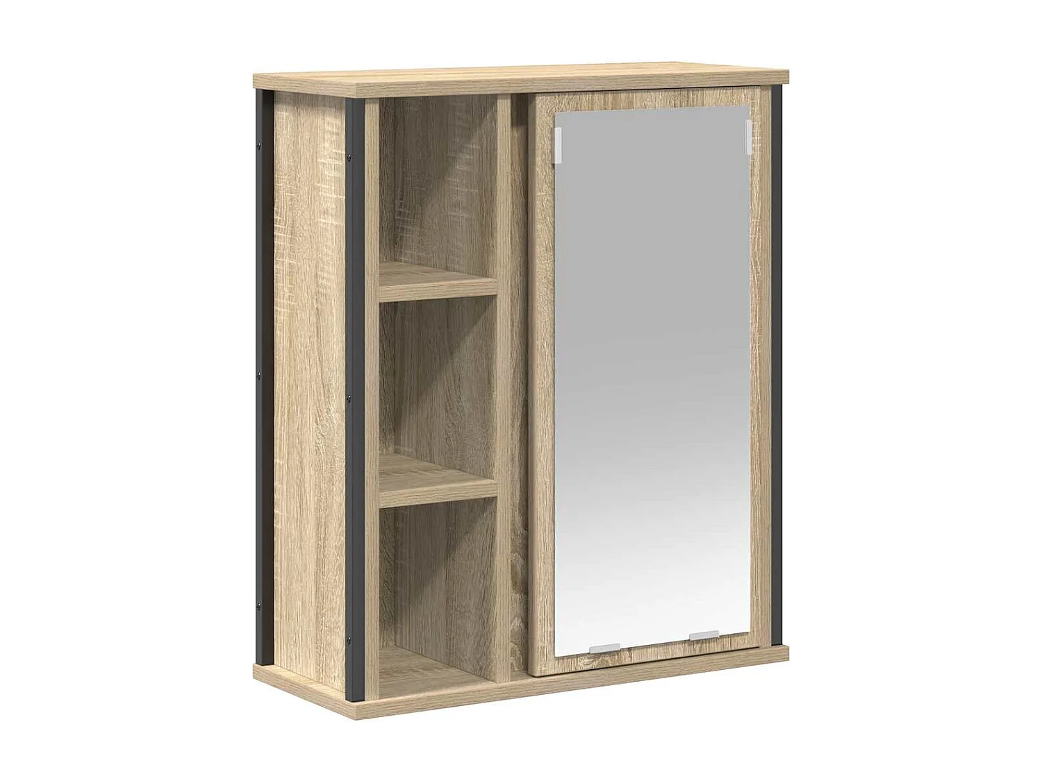 Meuble murale de salle de bain miroir chêne sonoma 50x21x60 cm