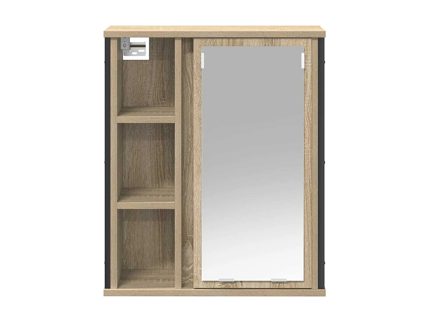 Meuble murale de salle de bain miroir chêne sonoma 50x21x60 cm