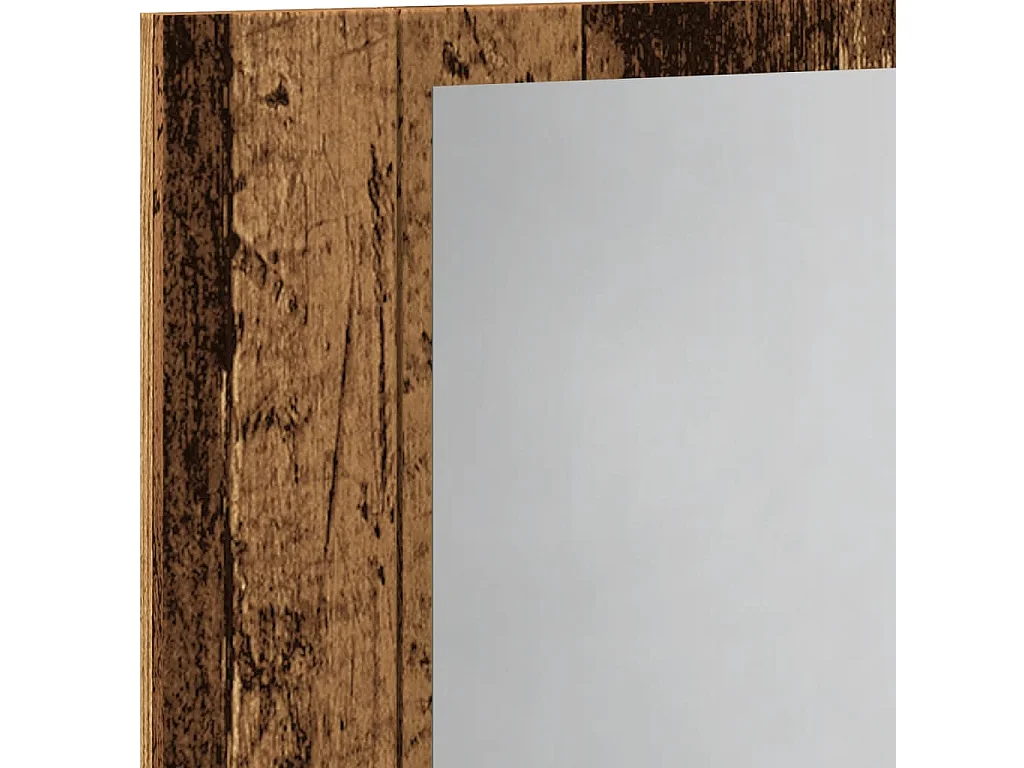 Armoire à miroir LED vieux bois 60x12x45 cm bois d'ingénierie
