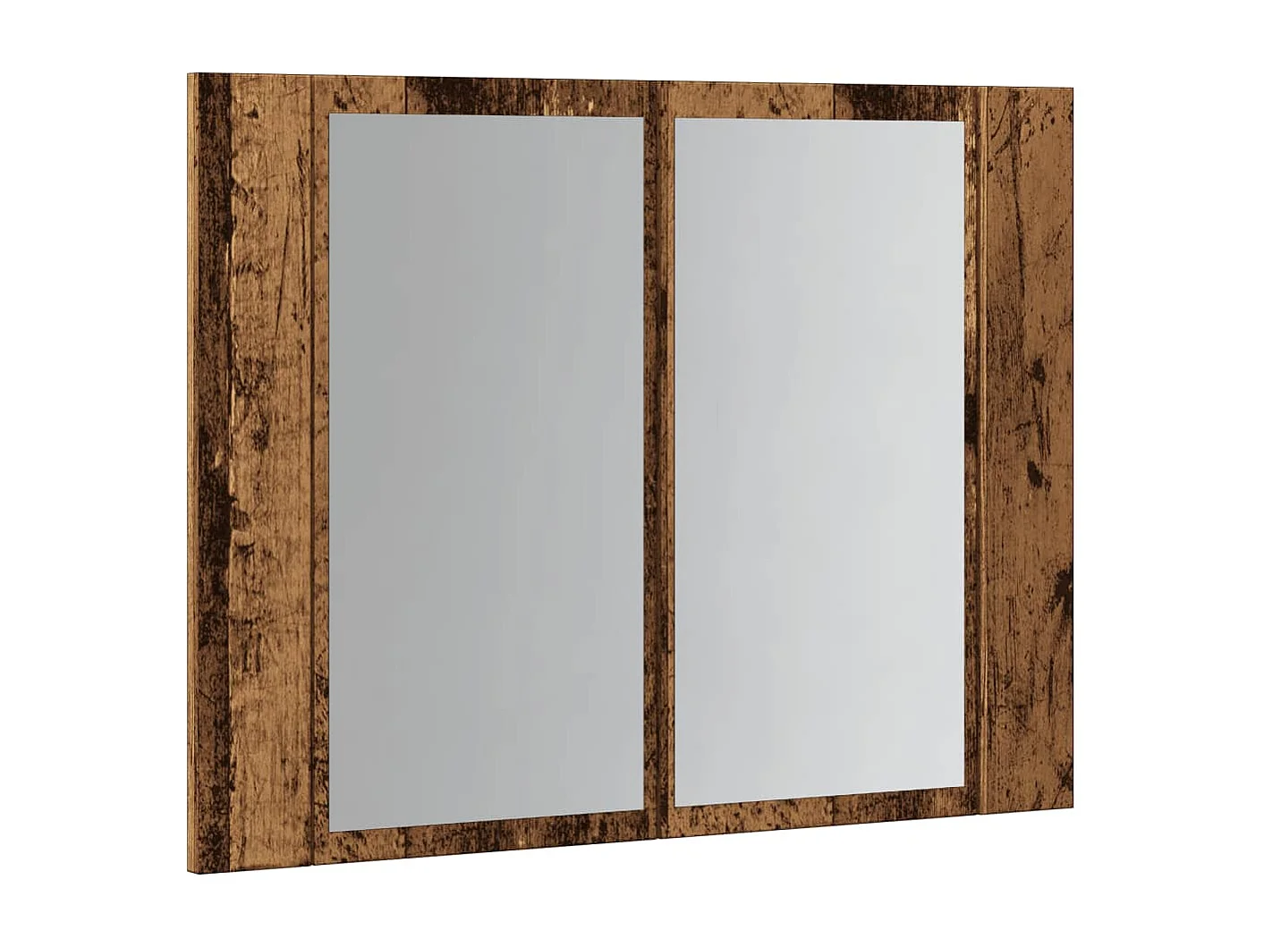 Armoire à miroir LED vieux bois 60x12x45 cm bois d'ingénierie