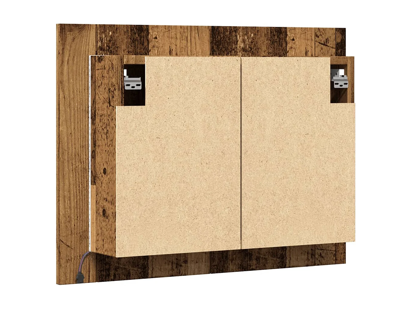 Armoire à miroir LED vieux bois 60x12x45 cm bois d'ingénierie
