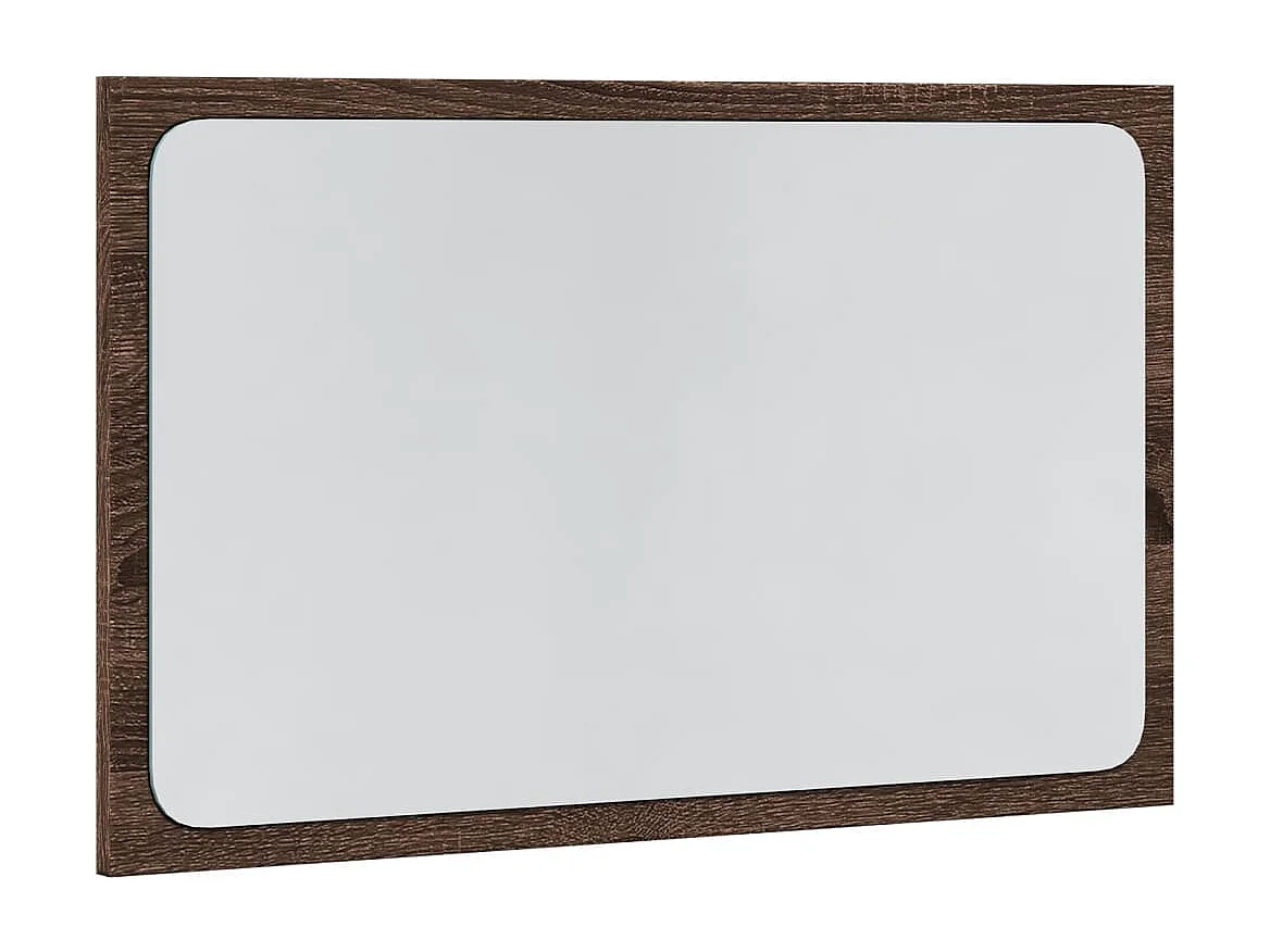 Miroir de salle de bain à LED chêne marron bois d'ingénierie