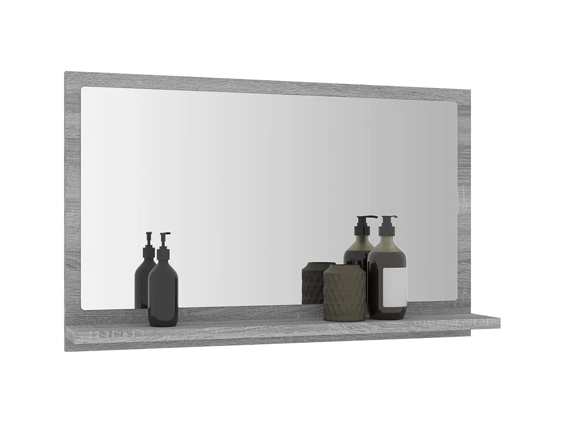 Specchio da bagno Sonoma Grey 60x10,5x37 cm in legno ingegnerizzato