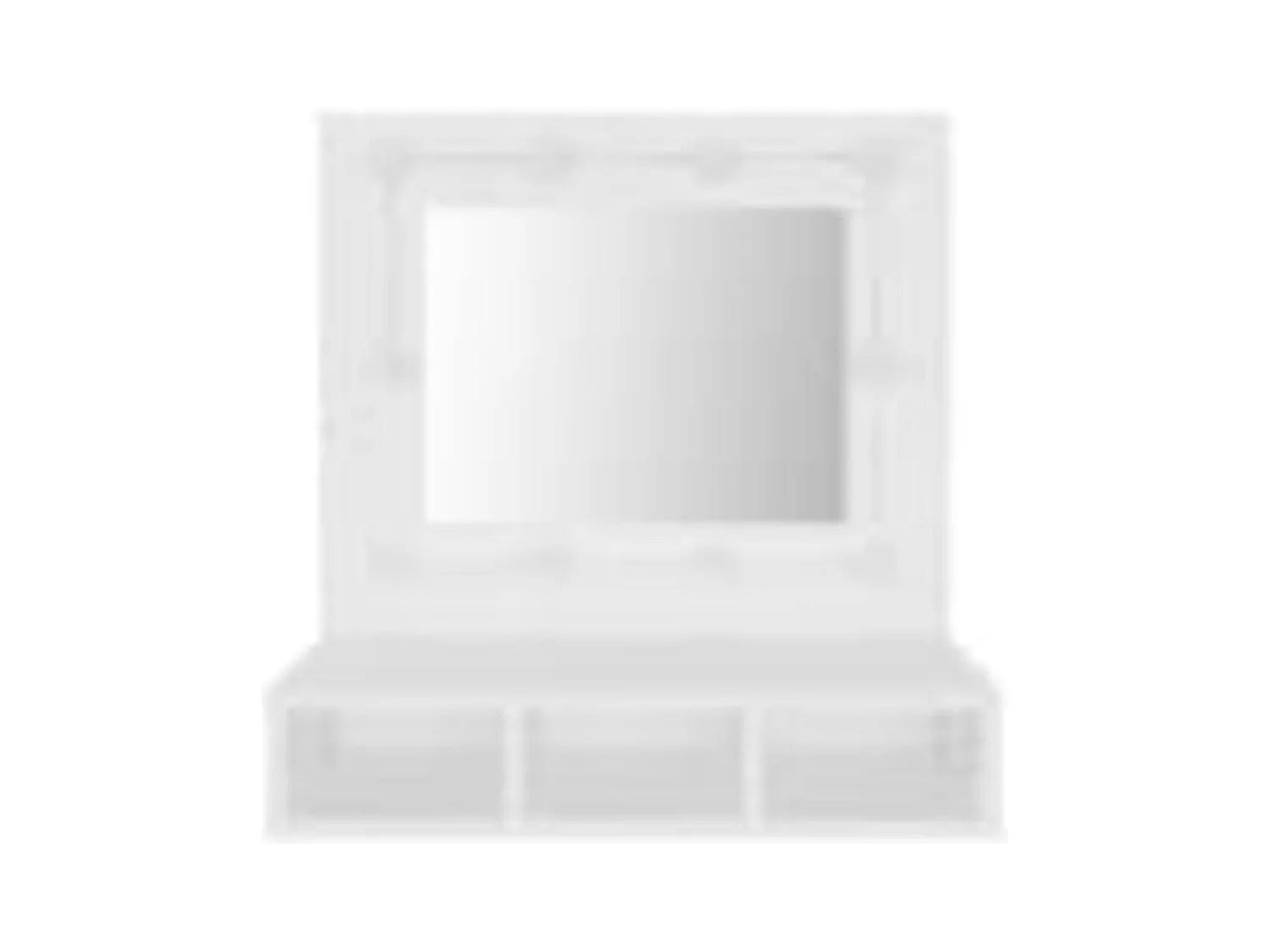 Armario con espejo y LED blanco 60x31,5x62 cm