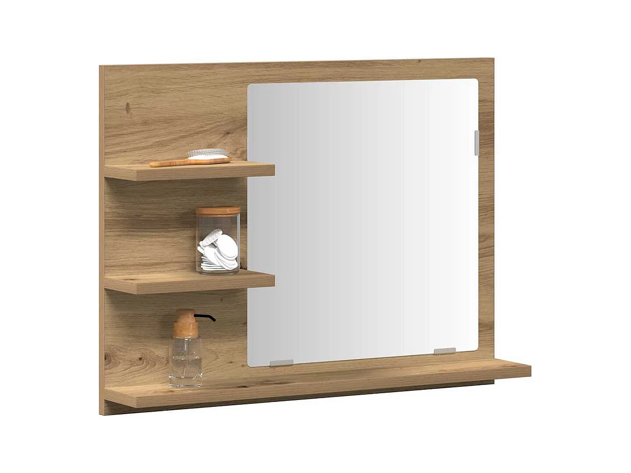 Armoire à miroir salle de bain chêne artisanal 60x10,5x45 cm