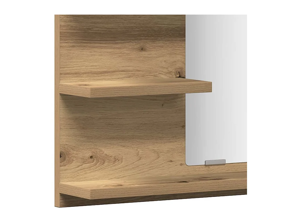 Armoire à miroir salle de bain chêne artisanal 60x10,5x45 cm