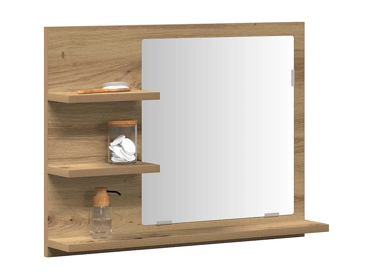 Armoire à miroir salle de bain chêne artisanal 60x10,5x45 cm