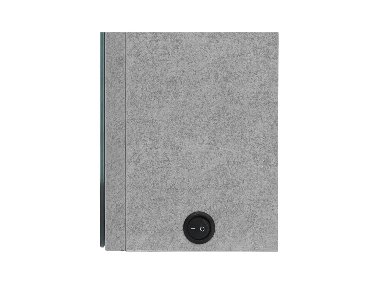 Mobiletto da bagno con specchio LED grigio cemento 50x13x70 cm