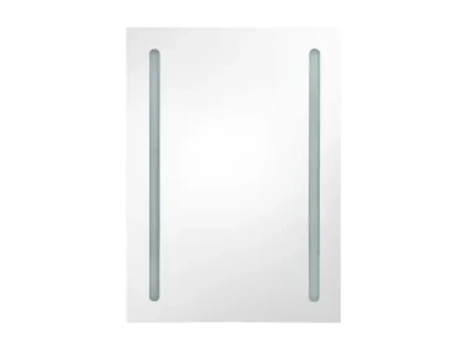 Armoire de salle de bain à miroir LED gris béton 50x13x70 cm