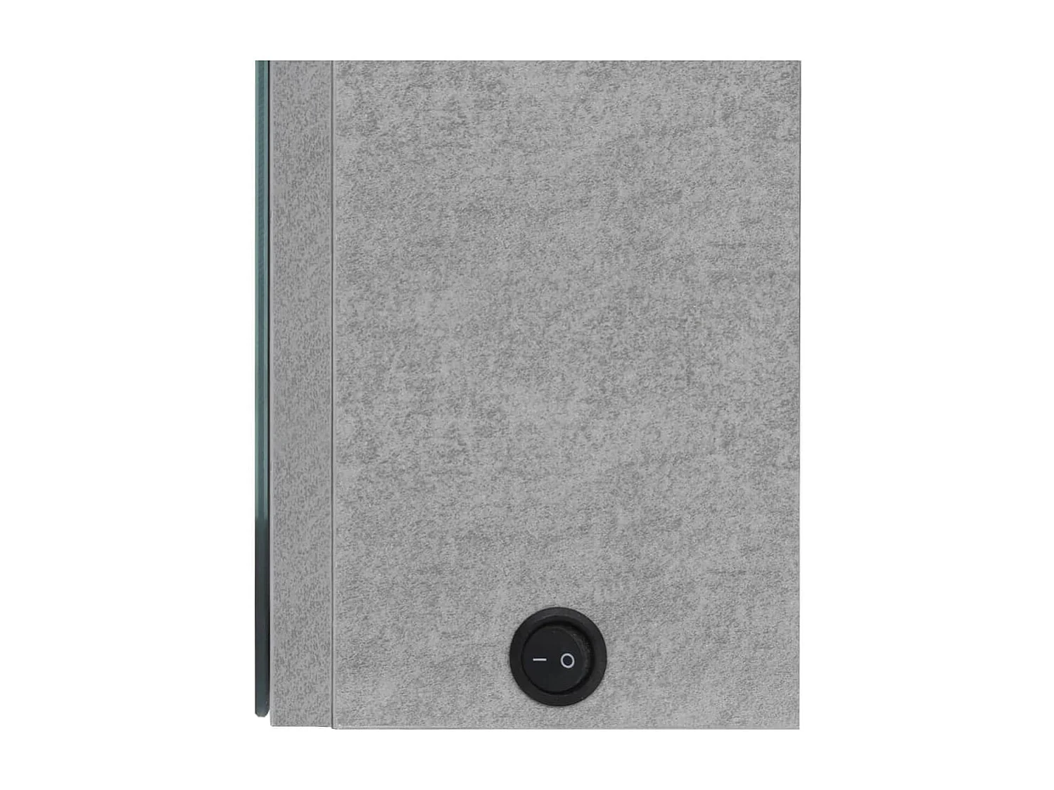 Armoire de salle de bain à miroir LED gris béton 50x13x70 cm