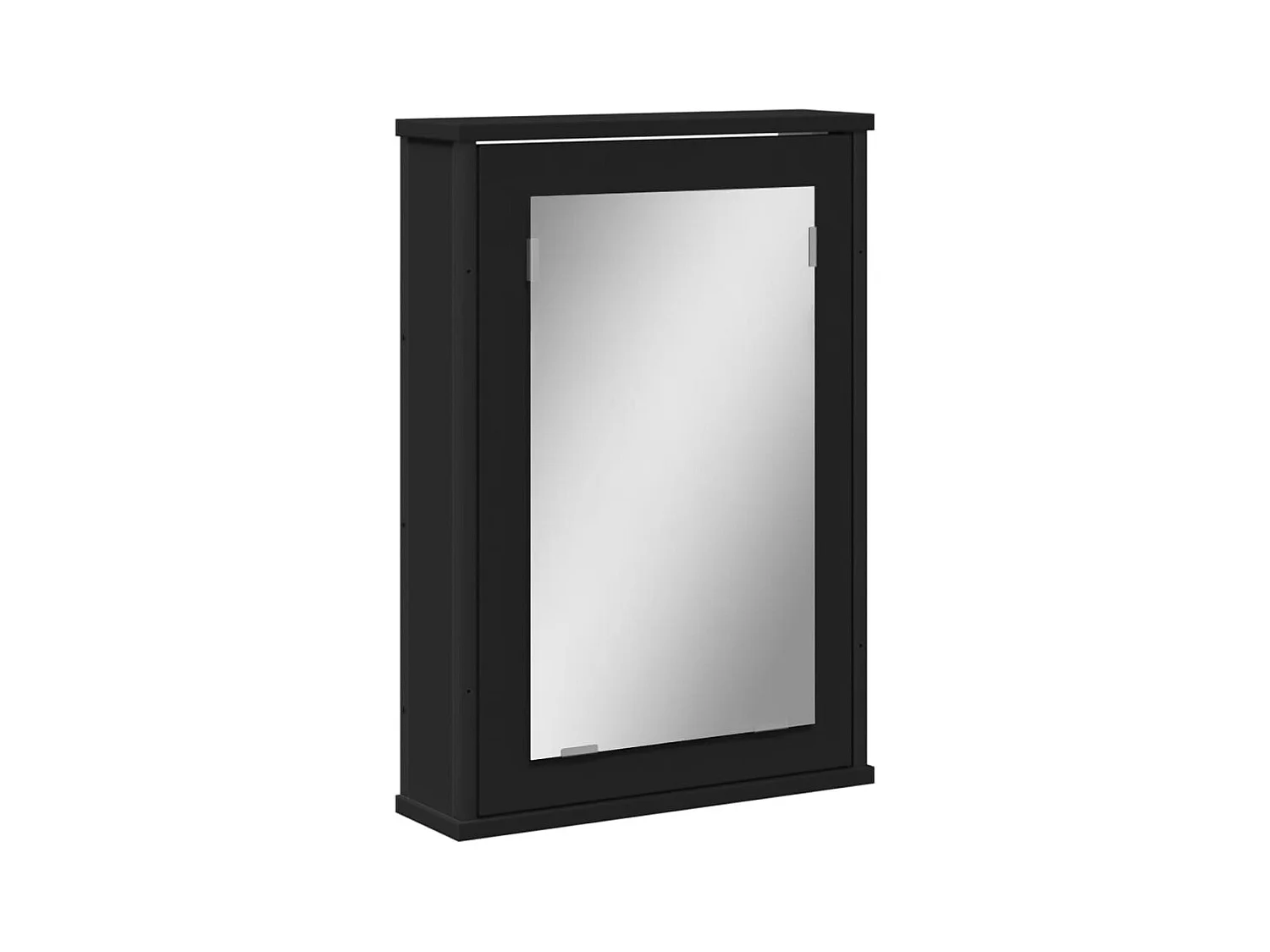 Armoire à miroir de salle de bain noir bois d'ingénierie