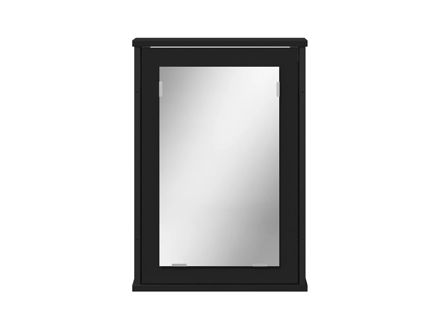 Armoire à miroir de salle de bain noir bois d'ingénierie