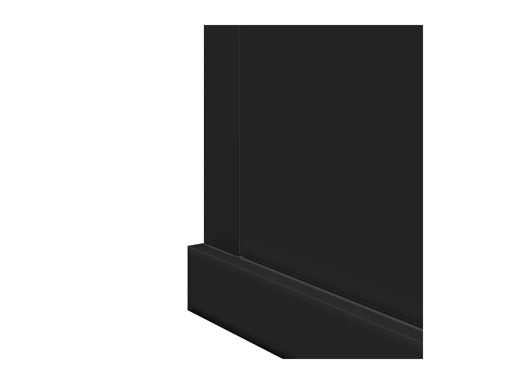 Armoire à miroir de salle de bain noir bois d'ingénierie