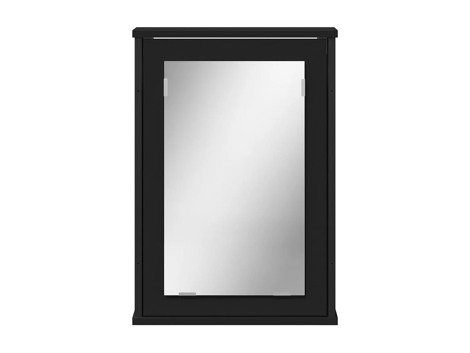 Armoire à miroir de salle de bain noir bois d'ingénierie