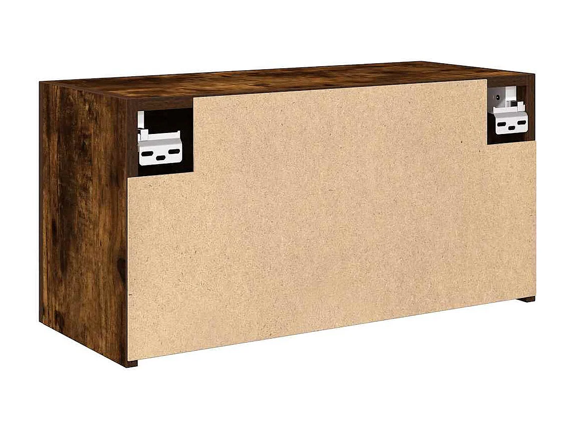 Armoire murale de bain chêne fumé 60x25x30 cm bois d'ingénierie