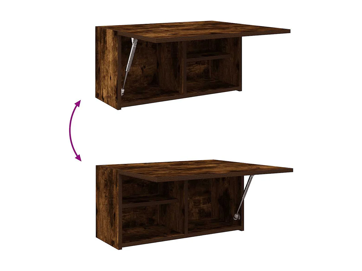 Armoire murale de bain chêne fumé 60x25x30 cm bois d'ingénierie