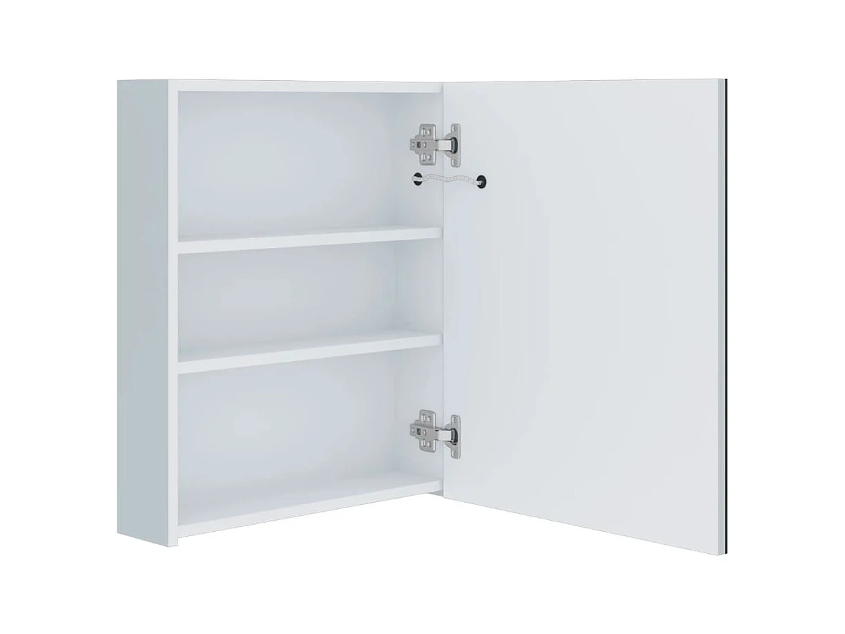 Mobiletto da bagno con specchio LED 50x13,5x60 cm