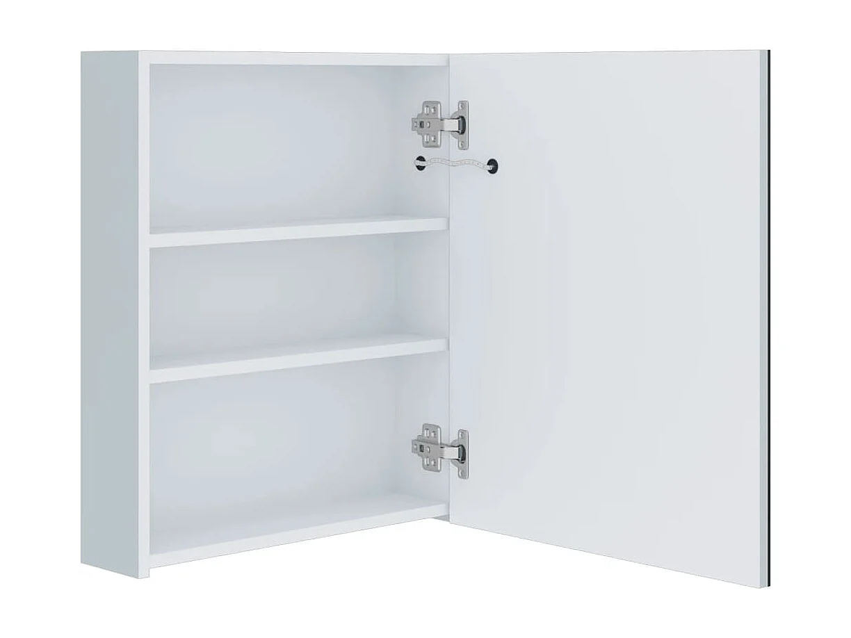 Mobiletto da bagno con specchio LED 50x13,5x60 cm