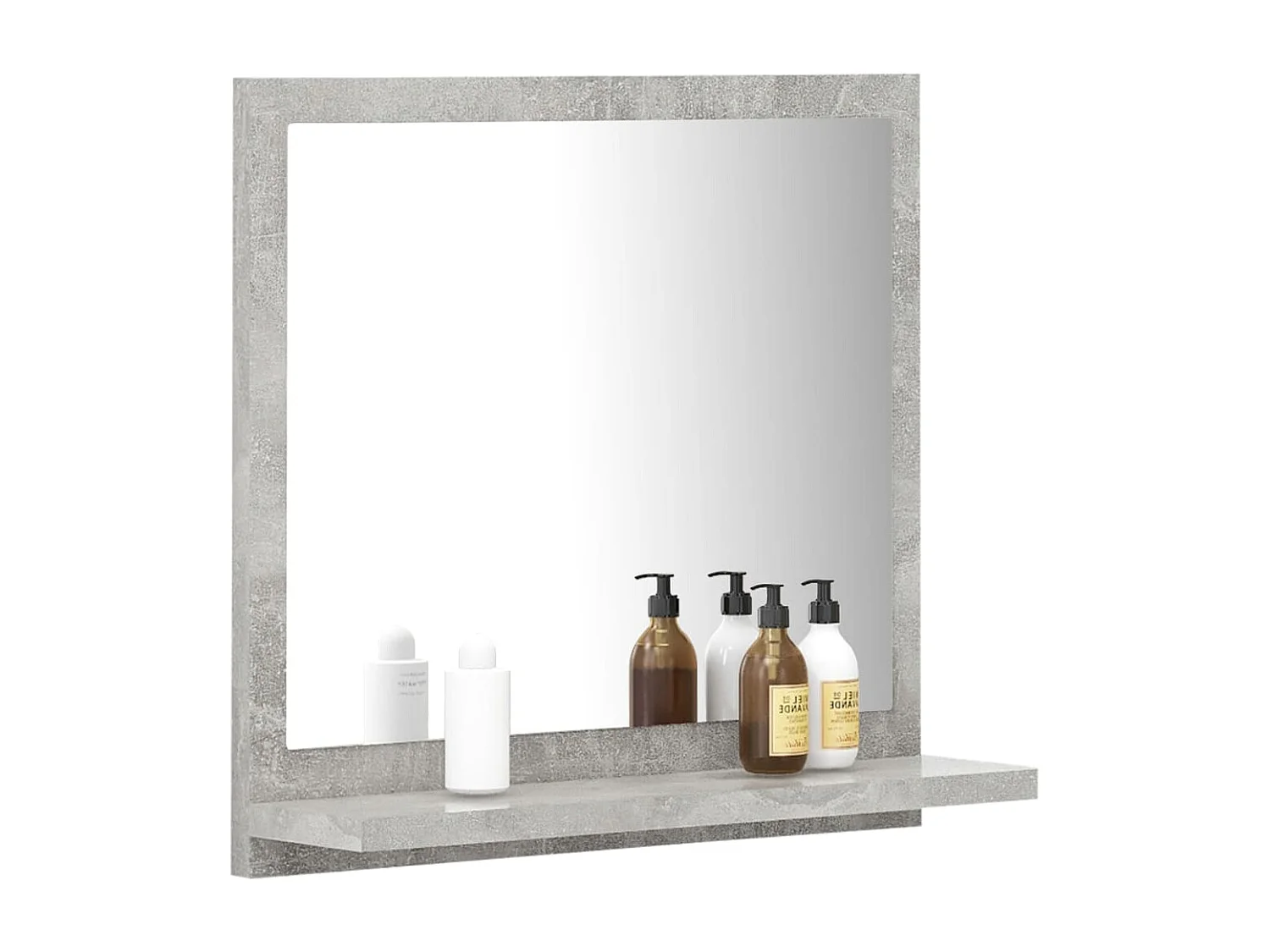 Miroir de salle de bain Gris béton 40x10,5x37cm Bois ingénierie