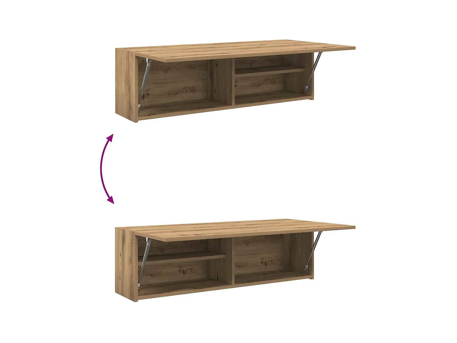 Armoire murale de bain chêne artisanal bois d'ingénierie