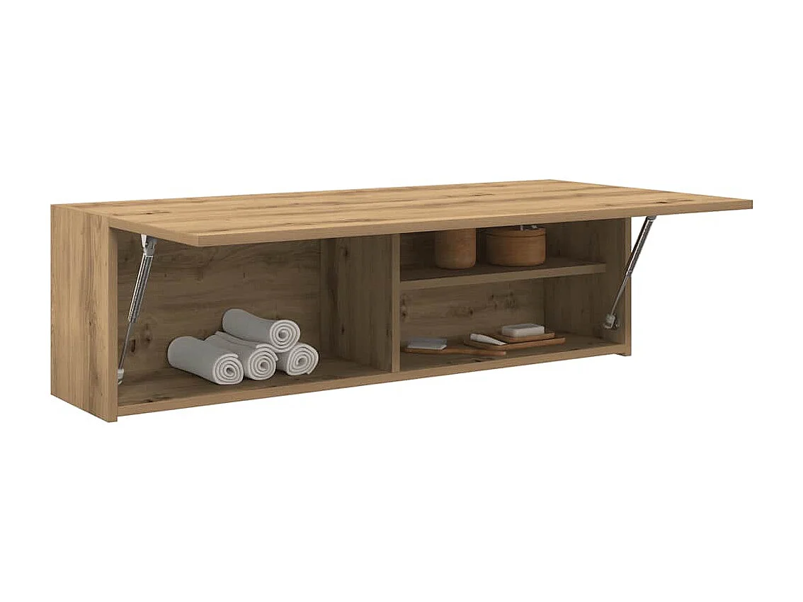 Armoire murale de bain chêne artisanal bois d'ingénierie