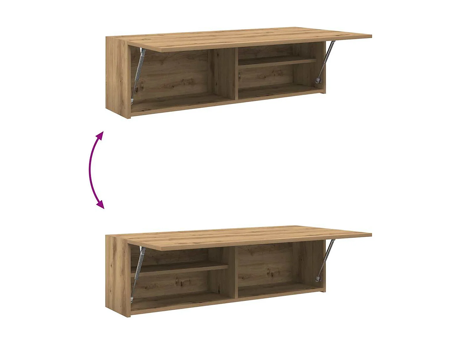 Armoire murale de bain chêne artisanal bois d'ingénierie