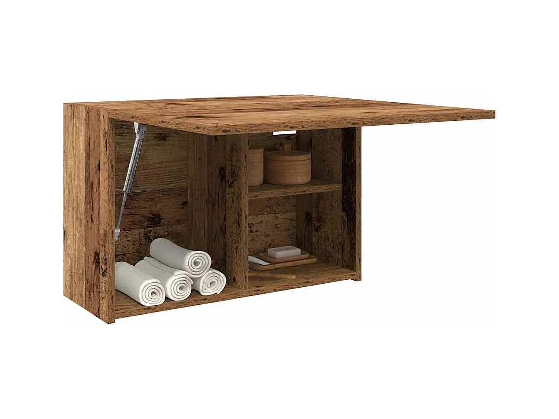 Armoire murale de bain vieux bois 60x25x40 cm bois d'ingénierie