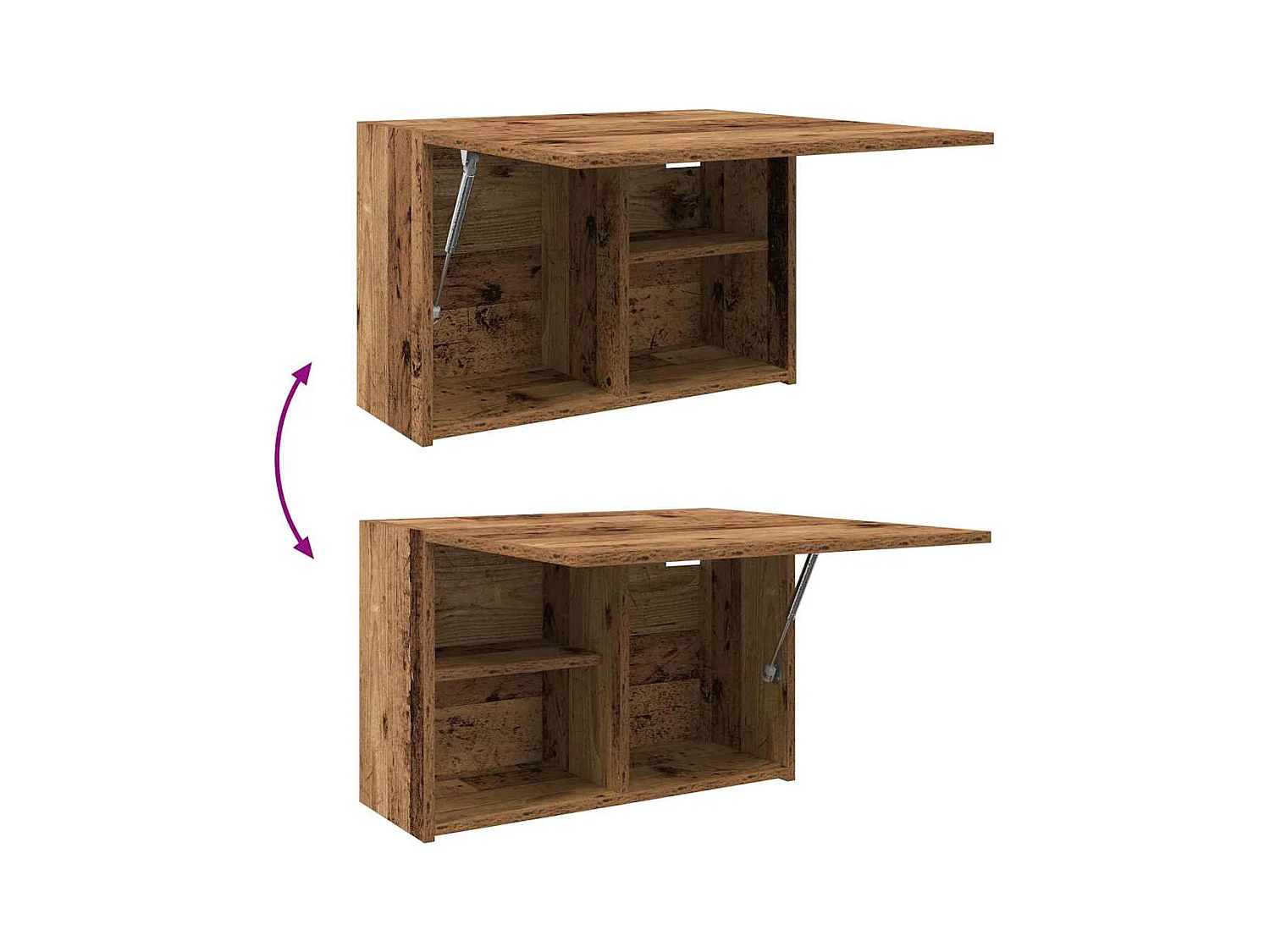 Armoire murale de bain vieux bois 60x25x40 cm bois d'ingénierie