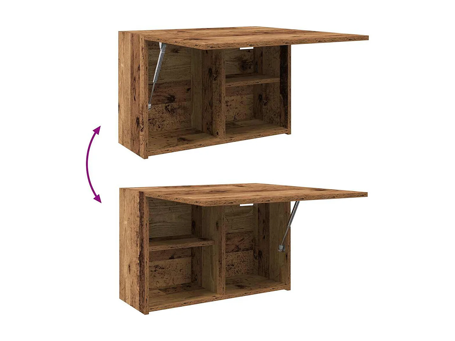 Armoire murale de bain vieux bois 60x25x40 cm bois d'ingénierie