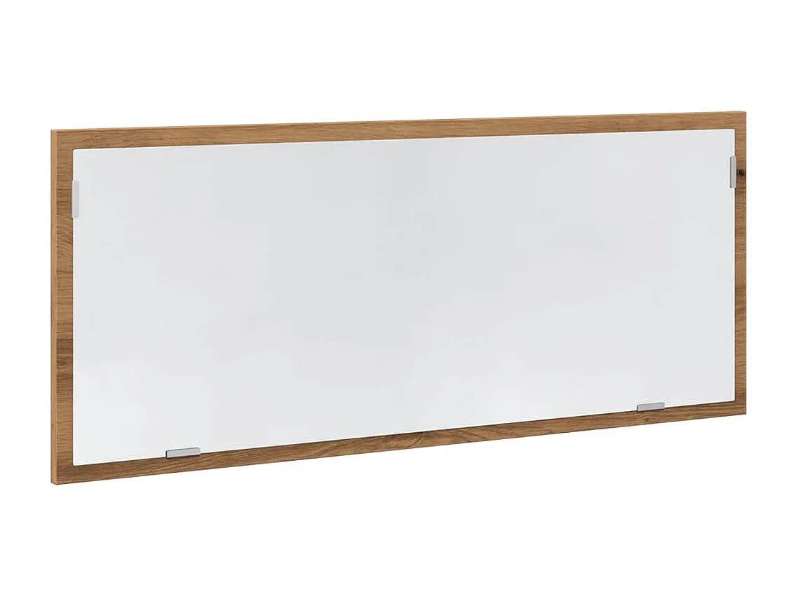 Specchio da bagno a LED in rovere lavorato a mano, in legno ingegnerizzato