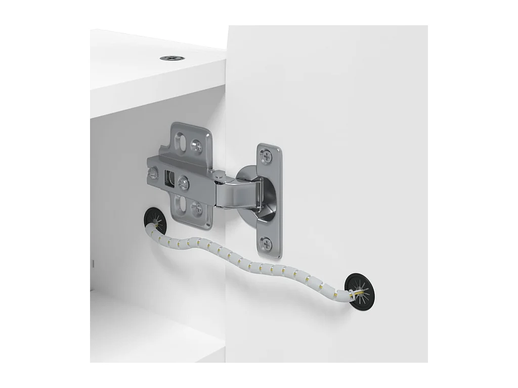 Mobile bagno con specchio e LED ad arco bianco 42x13x70 cm