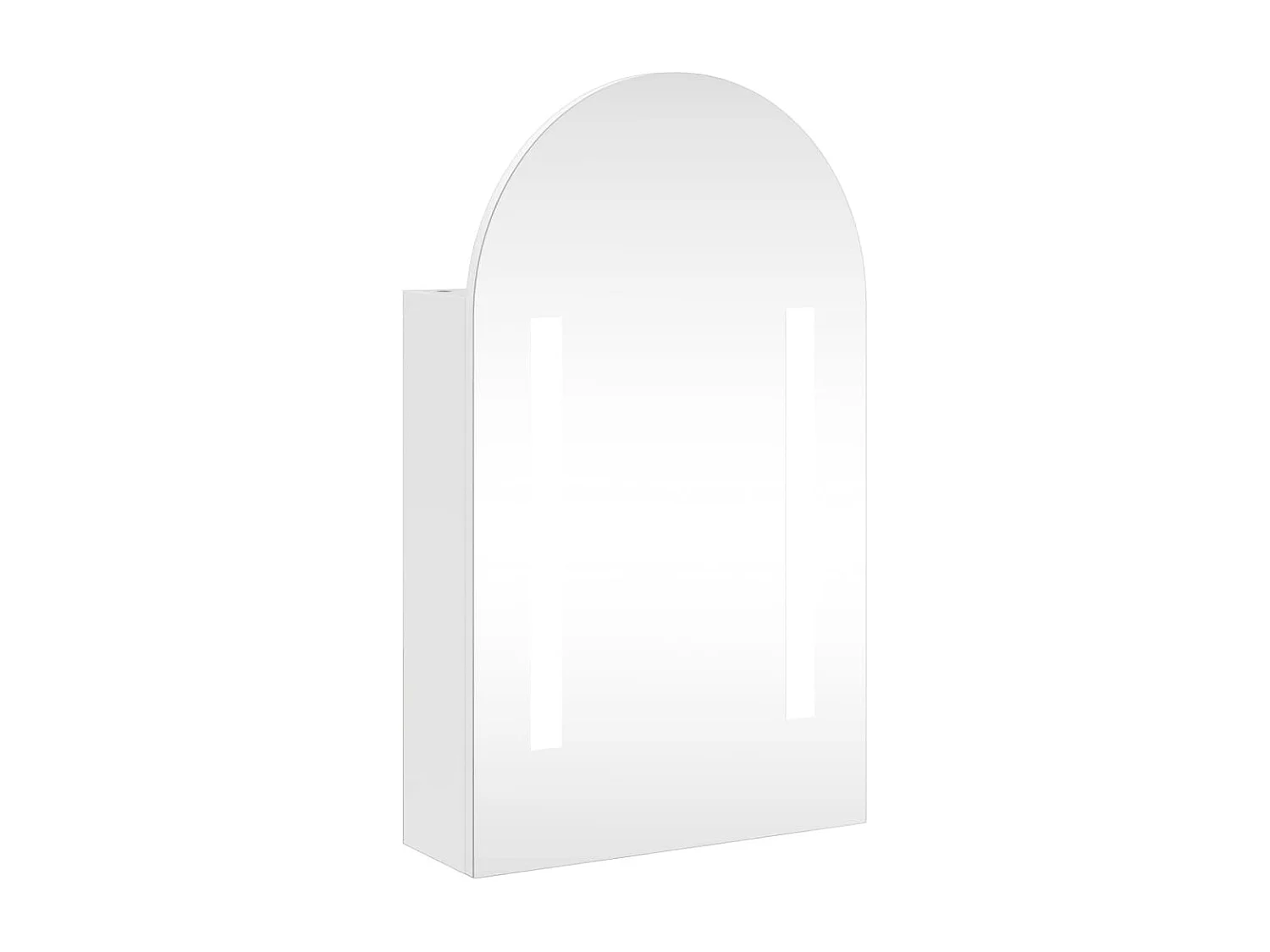 Mobile bagno con specchio e LED ad arco bianco 42x13x70 cm