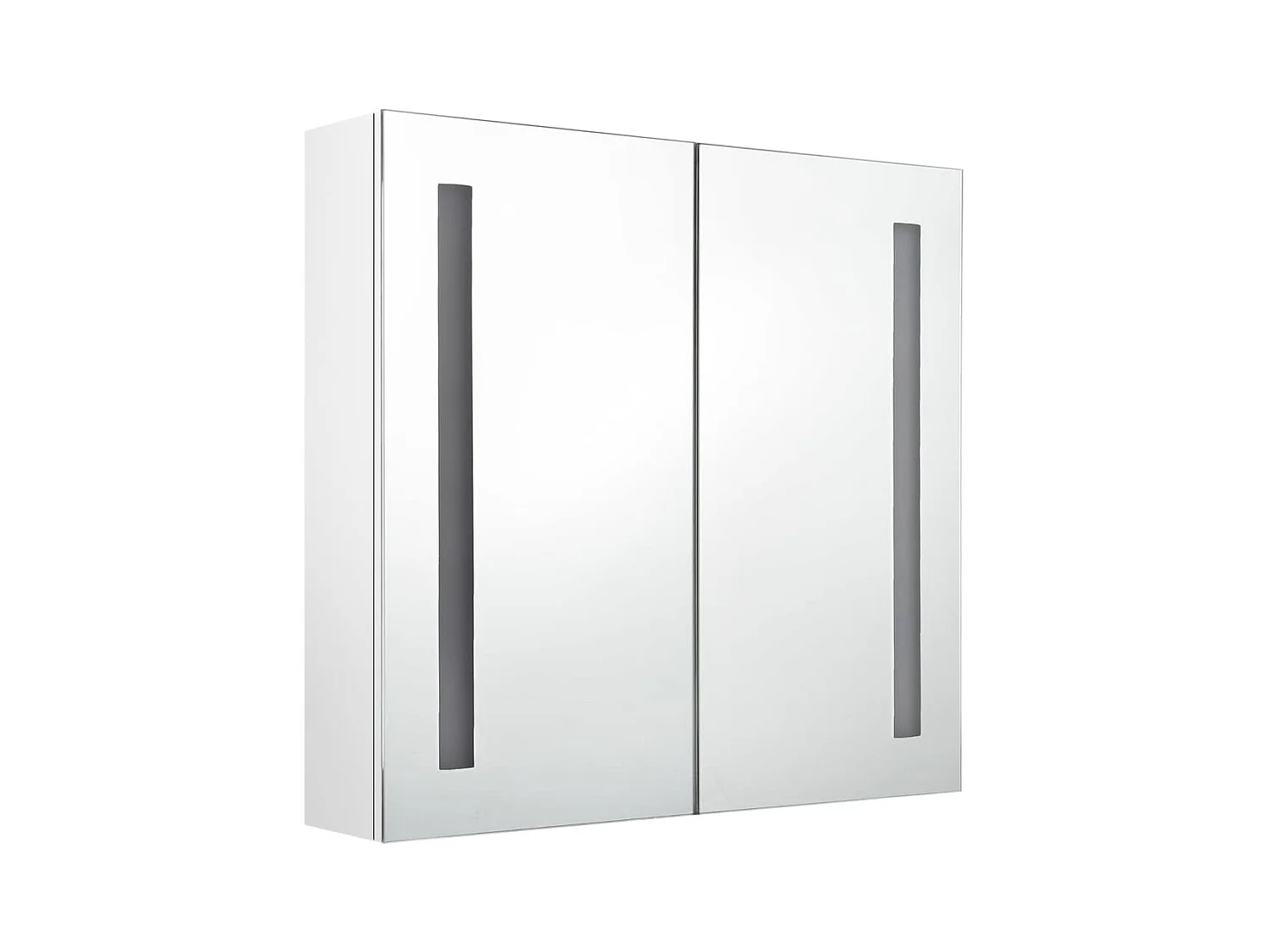 Armario de baño con espejo LED blanco brillante 62x14x60cm