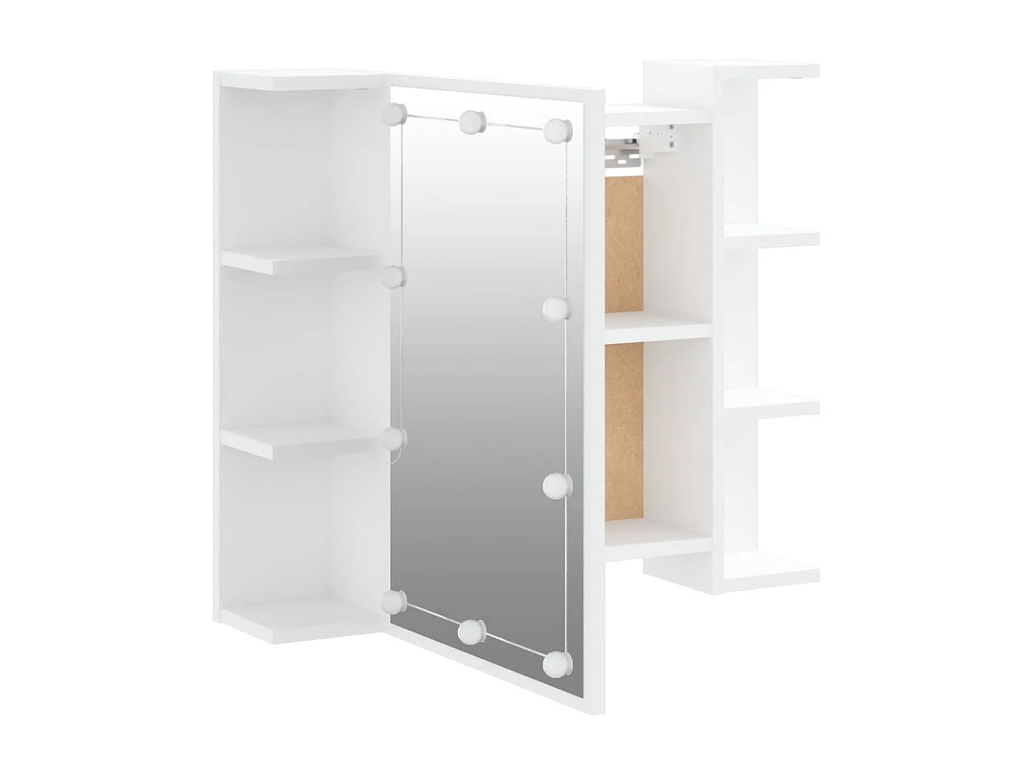 Armario espejo con LED Blanco 70x16,5x60 cm