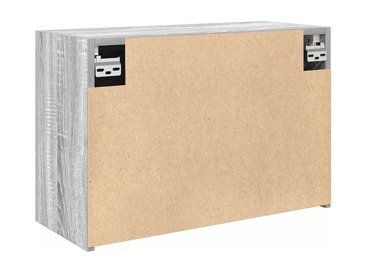 Mueble de baño de pared Sonoma gris, 60 x 25 x 40 cm, madera de ingeniería