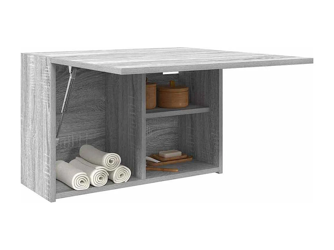 Armoire murale de bain sonoma gris 60x25x40cm bois d'ingénierie