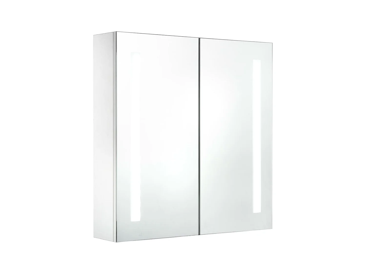 Mobiletto bagno con specchio LED 60x14x62 cm