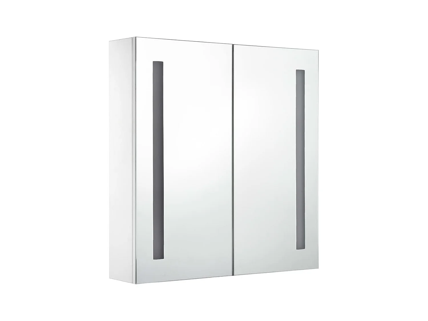 Mobiletto bagno con specchio LED 60x14x62 cm