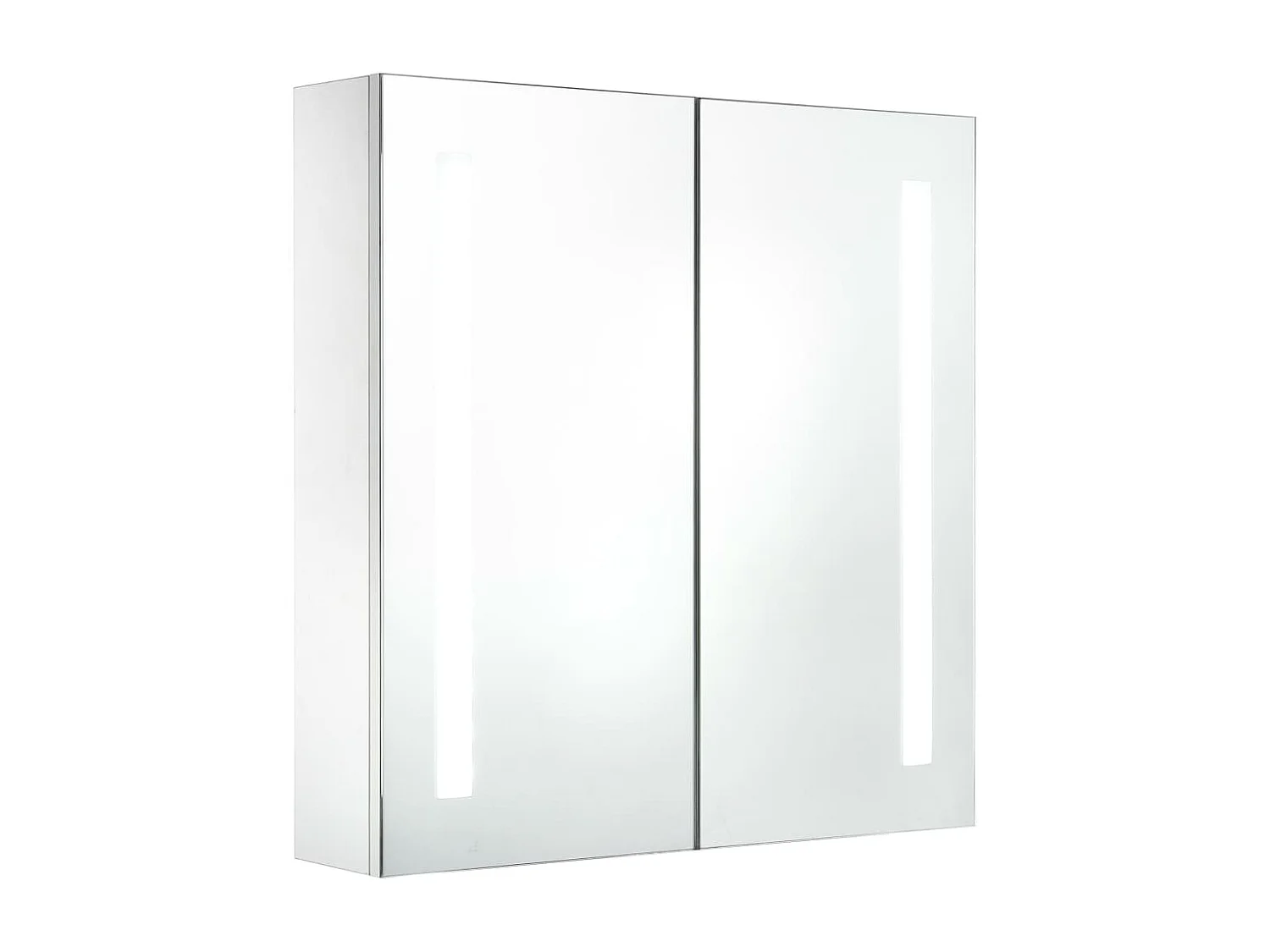 Mobiletto bagno con specchio LED 60x14x62 cm