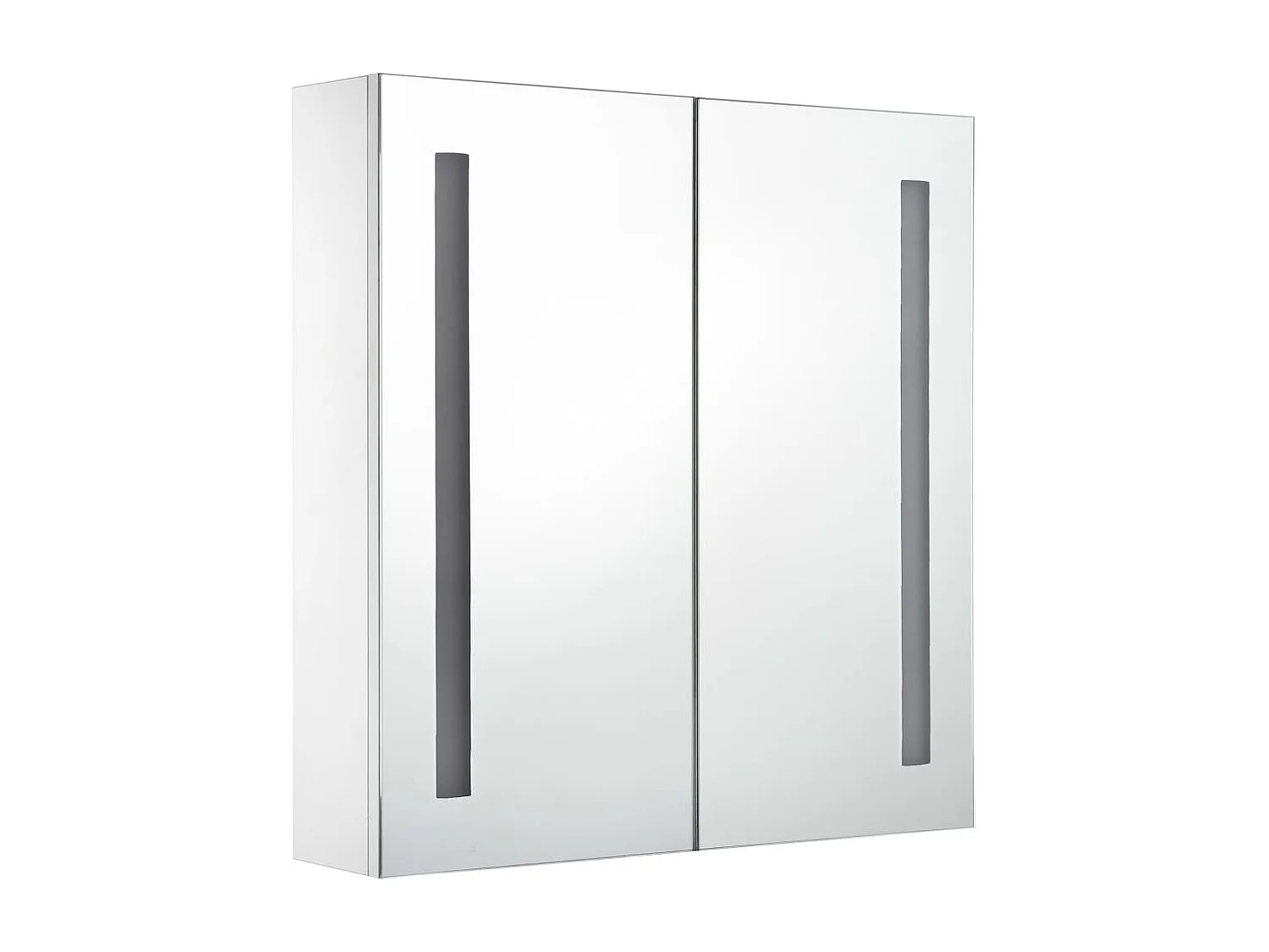 Mobiletto bagno con specchio LED 60x14x62 cm