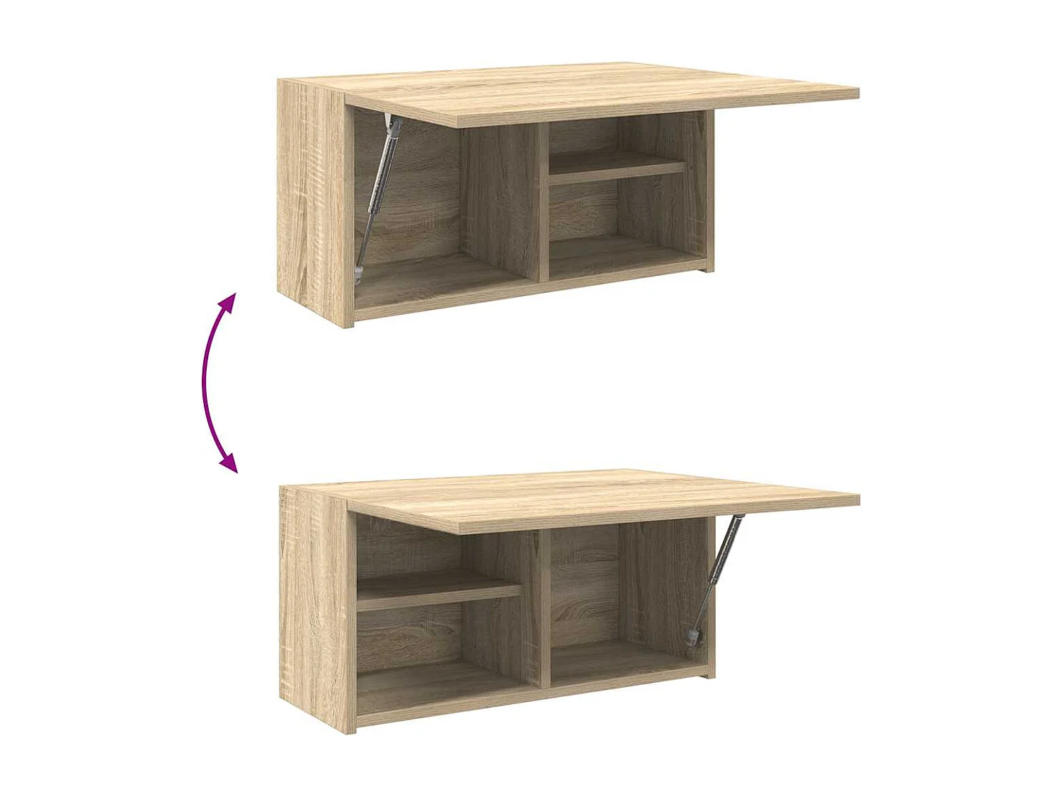 Armoire murale de bain chêne sonoma 60x25x30 cm bois ingénierie