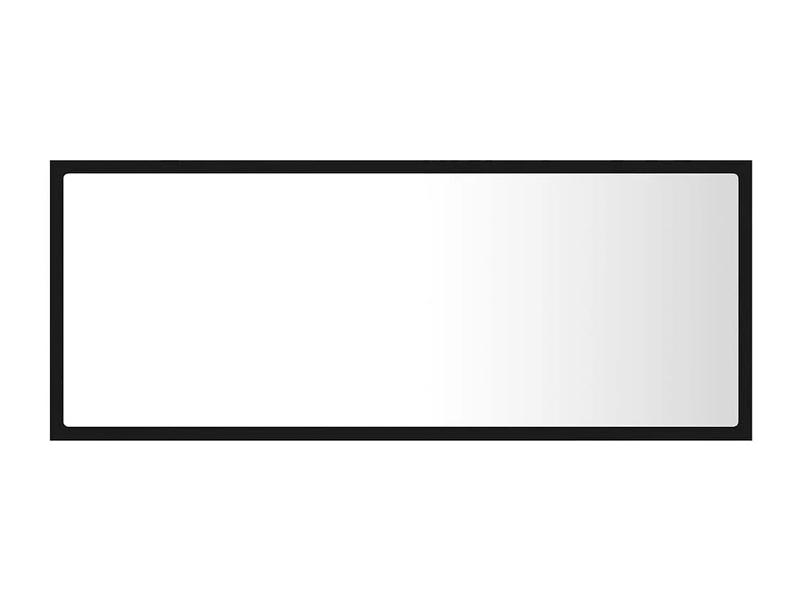 Espejo de baño LED negro 100x8,5x37 cm Acrílico